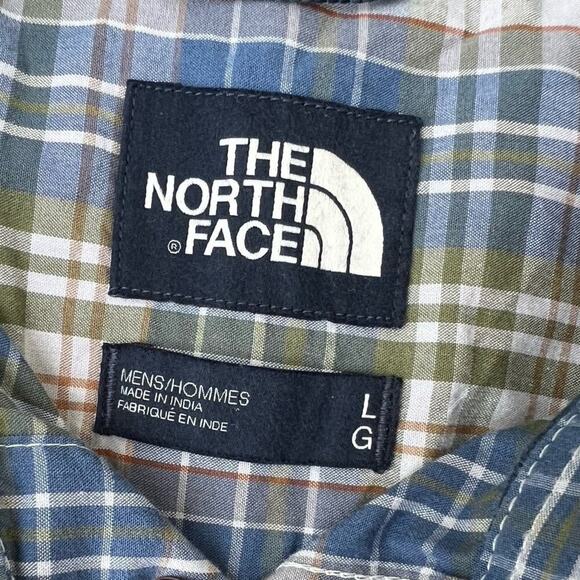North Face men’s size L, plaid button down shirt, short sleeves - Picture 1 of 5